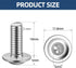 M8-1.25 x 18mm Flanged Button Head Socket Cap Screws, Fully Threaded Stainless Steel 18-8 (304), 25 PCS, Allen Drive