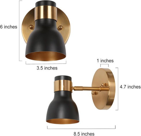 Modern Black Adjustable Wall Sconce - Versatile Lamp for Any Room