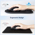 TECKNET Mouse Pad with Wrist Support, Ergonomic Gaming Mouse Pad, Non-Slip Base, Waterproof Surface, Black