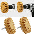 4 Geared Rubber Wheel Rubber Disc Pneumatic Rubber Wheel Rubber Disc with Drilling Adaptor (0.78in Thickness 2pc)