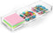 WORHE Clear Acrylic Sticky Note Holder, 3 in 1 Memo Holder Desk Organizer for Office Home, 3"x3" Note Pad Holder (BQ211)