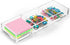 WORHE Clear Acrylic Sticky Note Holder, 3 in 1 Memo Holder Desk Organizer for Office Home, 3"x3" Note Pad Holder (BQ211)