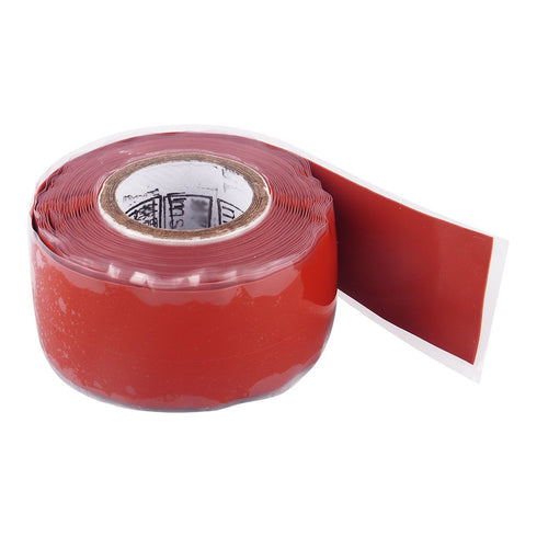 Self Fusing Silicone Tape, Self Adhesive Rubber Repair Tape for Bonding Wire, Hose, Electrical Tape, Red