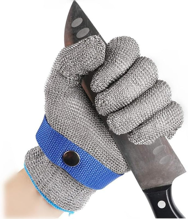 1 Pack Level 9 Cut Resistant Gloves, Food Grade Stainless Steel Mesh Metal Glove for Kitchen Cooking, Size: 9/Large