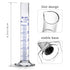 Thick Glass Graduated Cylinder Measuring Liquid Lab Hexagon Base Cylinders Come with Cylinder Brush (glass, 25ML)