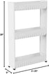 3 Lavish Home Tier Shelf Rolling Cart - Narrow-Space Kitchen or Bathroom Shelf Organizer Cart - Slim Slide-Out Storage