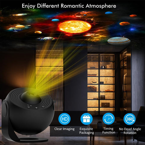 Bedroom,13 1 Galaxy Projector for in Planetarium Star Projector with Solar System & Constellation,Ceiling Night Light