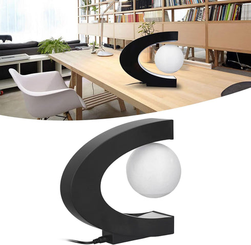 Floating Moon Night Light Lamp, Magnetic Levitation Desktop Light, Multicolor Changing ABS Floating Moon for Office