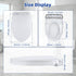 SS124 SS124, Toilet Seat Replacement Compatible with TOTO, Elongated Soft Close Toilet Seat for Transitional Slow-close
