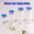 otwooi 15ml Sealed Empty Vials for Injection, Transparent Glass Vials with Self-Healing Injection Port, 10pcs