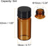 PATIKIL 10 Pack 5mL Reagent Media Bottles, Round Glass Storage Bottles with Plastic Screw Cap (Brown)