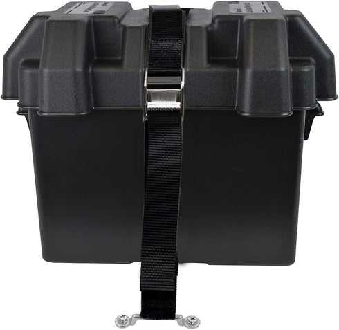 Battery Tie Down Straps for Boats, Stainless Steel Cam Buckle Straps, Cooler Tie Down Kit with Brackets and Screws
