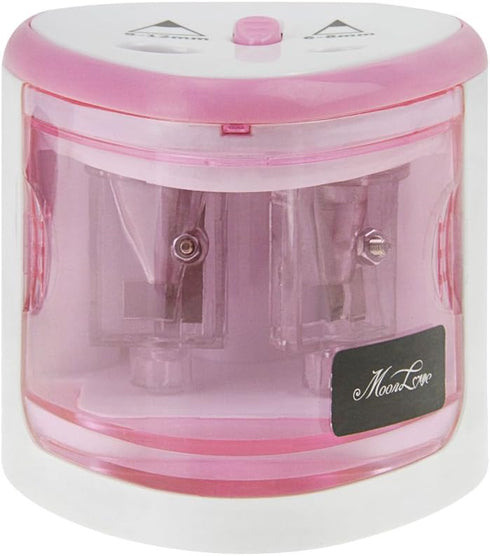Electric Pencil Sharpener Pink Portable Automatic Colored Pencil Sharpener Pencil Cutter Heavy Duty for School Home Pencil Sharpener Battery Operated (Batteries not included) by RUIXIB