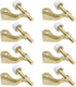 Litepak Hinge Pin Door Stop, Heavy Duty Adjustable Door Saver (8 Pack, Polished Brass)