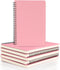 EUSOAR College Ruled Notebooks, 6 Packs, 5.5" x 8.3", 120 Pages, Pink A5 Spiral Notebook, Office Meeting Essentials