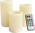 CANDLE CHOICE Battery Operated Color Changing Flameless Candles with Remote Timer Real