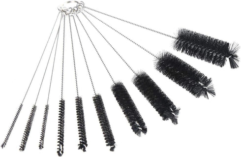CCINEE 10pcs Pipe Cleaner Brush, Natural & Synthetic Bristles for Cleaning Bottles, Tubes, Jars, and Narrow Containers
