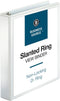 Business Source 28441 D-Ring Binder, White, 1-1/2-Inch Capacity, with Pockets