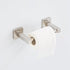 Toilet Paper Holder Wall Mount, Brushed Nickel Bathroom Toilet Paper Holder for SUS 304 Stainless Steel, Double Post Pivoting Square Toilet Paper Roll Holder for Bathroom RV Paper Towels for TP