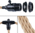 Yilliaw 27FT 3 Light Plug in Pendant Lights with Switch & Hemp Rope - Industrial Hanging Light Kit with E26 Socket