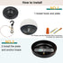 6IN 22LBS Light Canopy Kit, Chandelier Kit with Hook, Matte Black Ceiling Metal for Pendant Light, Chandelier, Grow