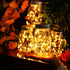 12 Pack 30 Solar Mason Jar Lid Lights - LED Firefly Fairy String Lights, Waterproof Outdoor Solar Lights with Hangers