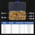 500pcs U Shape Copper Crimp Terminal Connectors Kit, Non-Insulated Cable Wire Spade Electric Butt Connector Assortment Kit (WKS-500U)