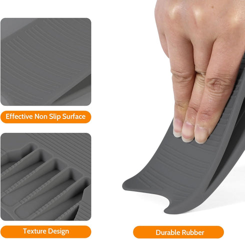 Original Patented Door Stoppers, Optish Non Slip Rubber Door Stop Wedge for Carpet, Hardwood, and Tile