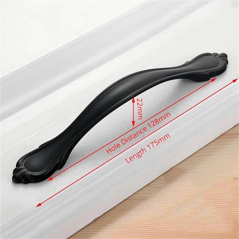 Suojim 10Pcs Closet Kitchen(96mm) Pulls Handles Black Aluminum Alloy Bedside Table Handle Minimalist Cabinet Pulls