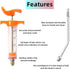 1 Pcs Goats Feed Water Filler, Drench Nozzle, Reusable Adjustable Dosage for Cattle, Sheep, Goats