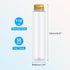 PATIKIL 110ml Test Tubes, 36pcs Clear Plastic Flat Bottom Containers with Caps for Bead Candy Bath Salt Storage, Gold