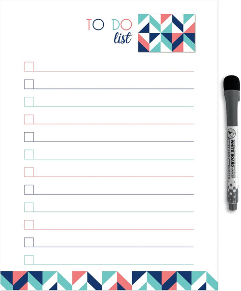 Dry Erase to Do List Vinyl Whiteboard Sticker Decal by Glassboard Studio - Removable & Reusable, Magnetic Fine-Tip