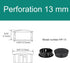 Baomain 100-Pack Plastic Hole Plugs Black 1/2" (12.6mm) Locking Plugs for Furniture, Cabinets & Automotive