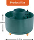 Desk Pencil Pen Holder, 5 Slots 360° Degree Rotating Organizer for Desk, Cute Pencil Cup for Office, Dark Green
