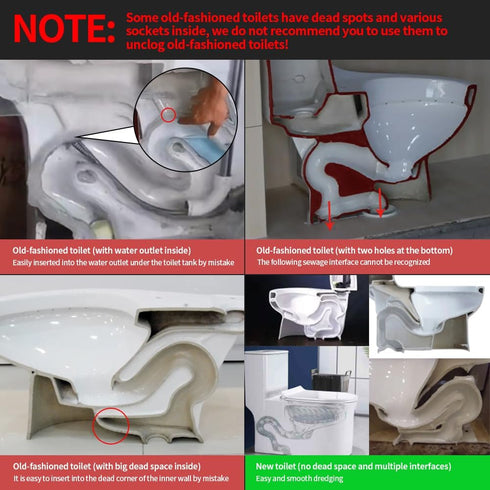 50 Inch Toilet Snake Drain Auger Cleaner Tool, Upgraded Grabber Unclogger Tool, Toilet Auger Clog Remover Tool