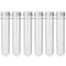 6PCS Clear Plastic Test Tubes with Screw Caps 45ml for Scientific Experiments, Party Decoration, Candy, Bath Salt