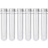 6PCS Clear Plastic Test Tubes with Screw Caps 45ml for Scientific Experiments, Party Decoration, Candy, Bath Salt