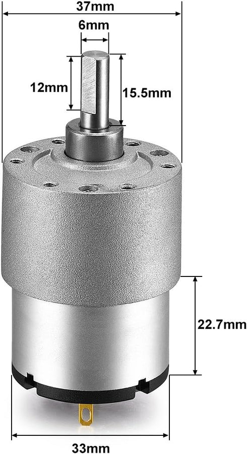 uxcell Mini Electric Motor 12V DC 107 RPM 8N.cm Gear Box