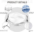 Reusable Windproof Face Mask with Filter for Men and Women