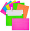 Paper Junkie 112 Pack Bright Neon Colored Envelopes with Self-Adhesive, Bulk Set for 4x6 Invitations, Greeting Cards