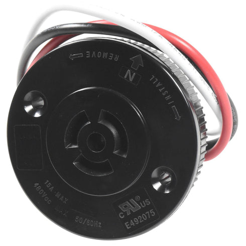 HQRP Photocell Sensor 3 Pins Receptacle Light Switch Socket for Dusk to Dawn Outdoor Plug Base for LED Flood Lights