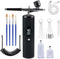WRDOFH 48PSI High-Pressure Airbrush Kit with Compressor, 0.3mm Nozzle & 4000mAh Battery -