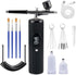 WRDOFH 48PSI High-Pressure Airbrush Kit with Compressor, 0.3mm Nozzle & 4000mAh Battery -
