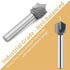 BINSTAK 1/4" 1/4" 1/2" Shank Point Cutting Roundover Router Bit Radius, Cutting Diameter Carbide Tipped Round Over
