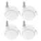 ARTIBETTER 4pcs 1.5-inch White Plastic Swivel Locking Casters with Brake, Replacement Small
