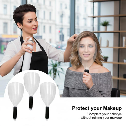 Oahtzy 3Pack Face Shield for Hairspray, Barber Salon Face Shield Reusable Protective Cover for Hairdressing Makeup