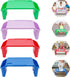 SanBouSi 4 Pcs Kids Floor Desk Stackable Lap Desk with Side Pockets Plastic Breakfast Laptop Trays for Writing Eating