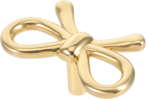 Toddmomy Brass Bow Drawer Pull Handle Vintage Bronze Tone T-Shaped Cabinet Hardware