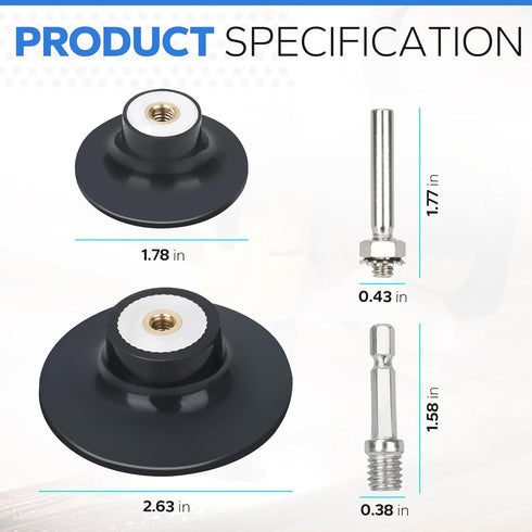 BOUYAO 4 Pack 2 Inch 3 Inch 1/4" Quick Change Disc Pad Holder, and Roll Lock Disc Holder with Shanks for Die Grinder