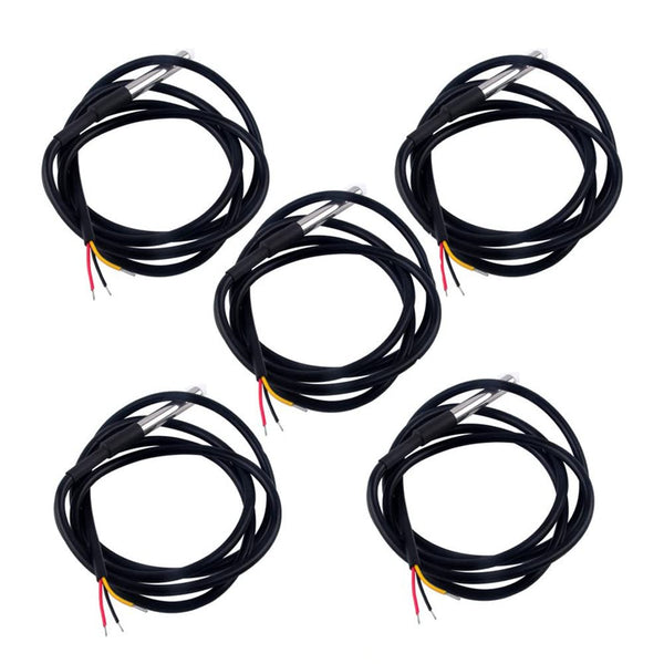 5PCS DS18B20 Waterproof Temperature Sensor, Digital Thermal Probe 3M 118.1 inch for Raspberry Pi, Arduino
